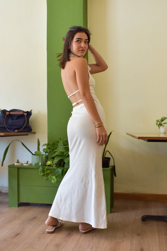 CONJUNTO DE TOP HALTER Y FALDA