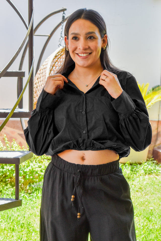 Blusa Button-Crop