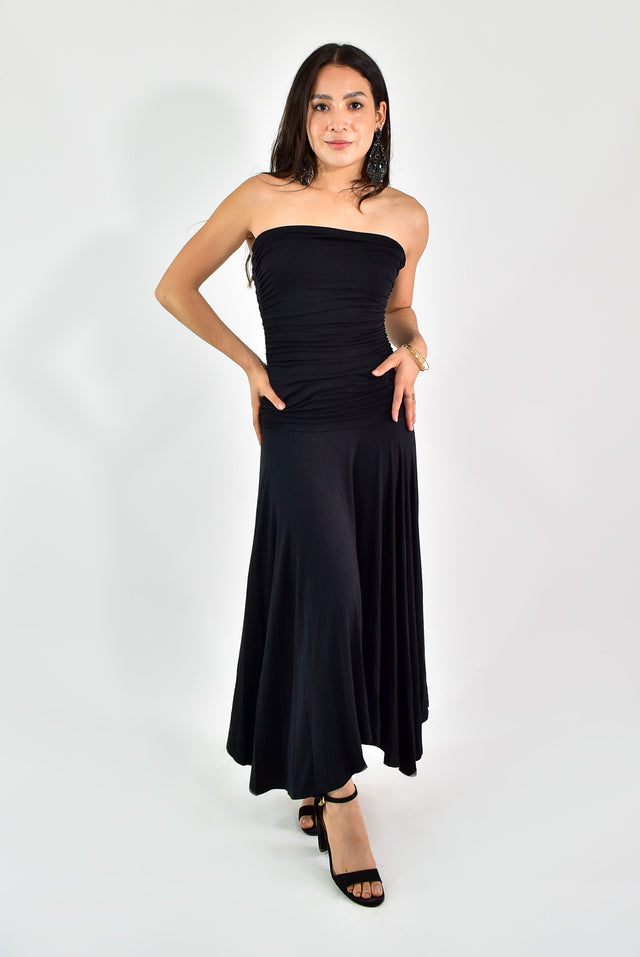 VESTIDO STRAPLESS LARGO