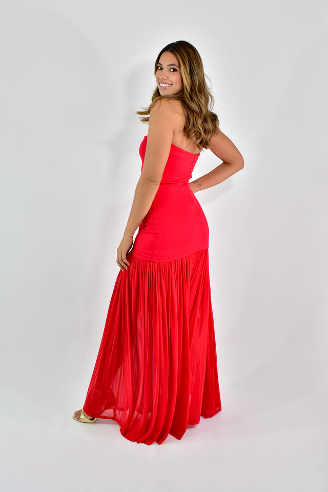 VESTIDO STRAPLESS