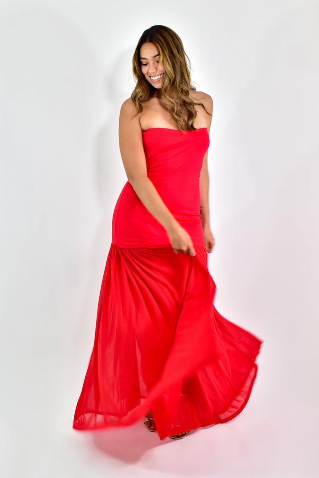 VESTIDO STRAPLESS
