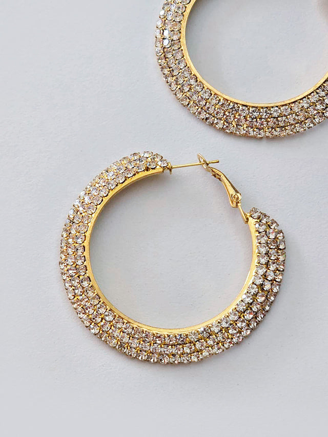 ARETES ARO CON PIEDRA