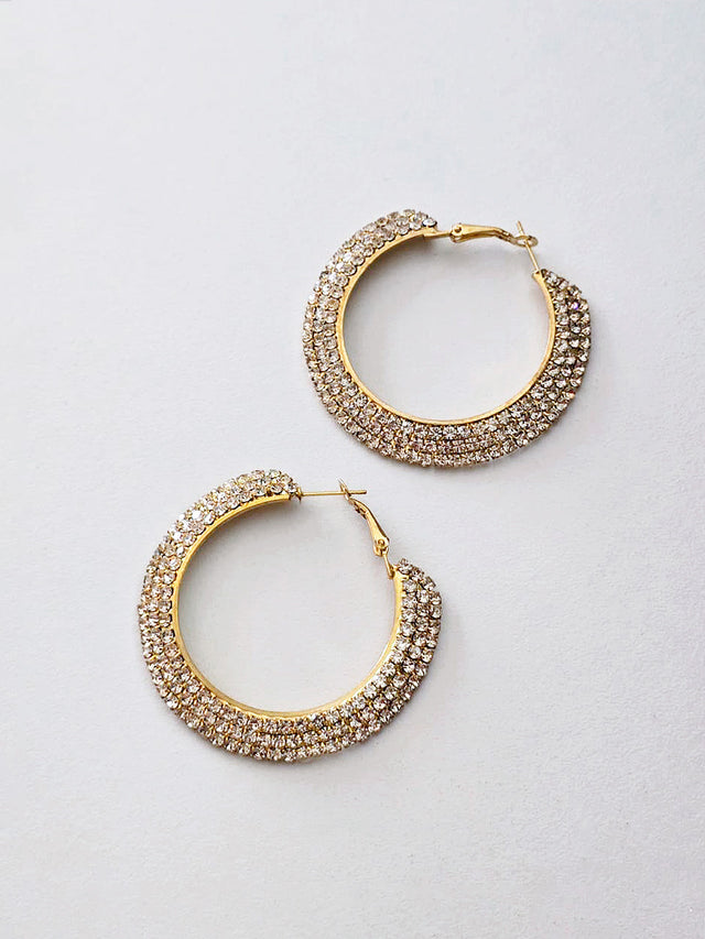 ARETES ARO CON PIEDRA