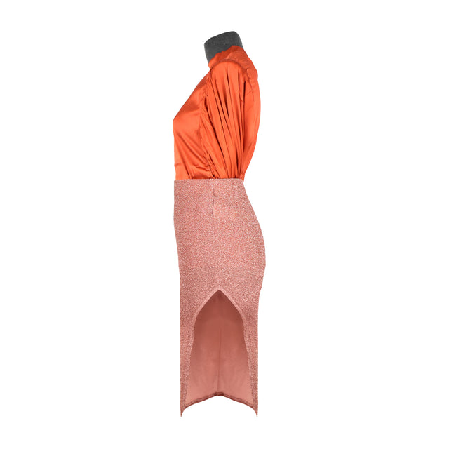 Falda corte tubo con brillos