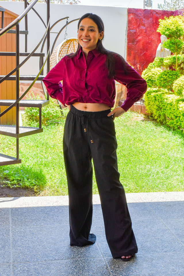 Blusa Button-Crop