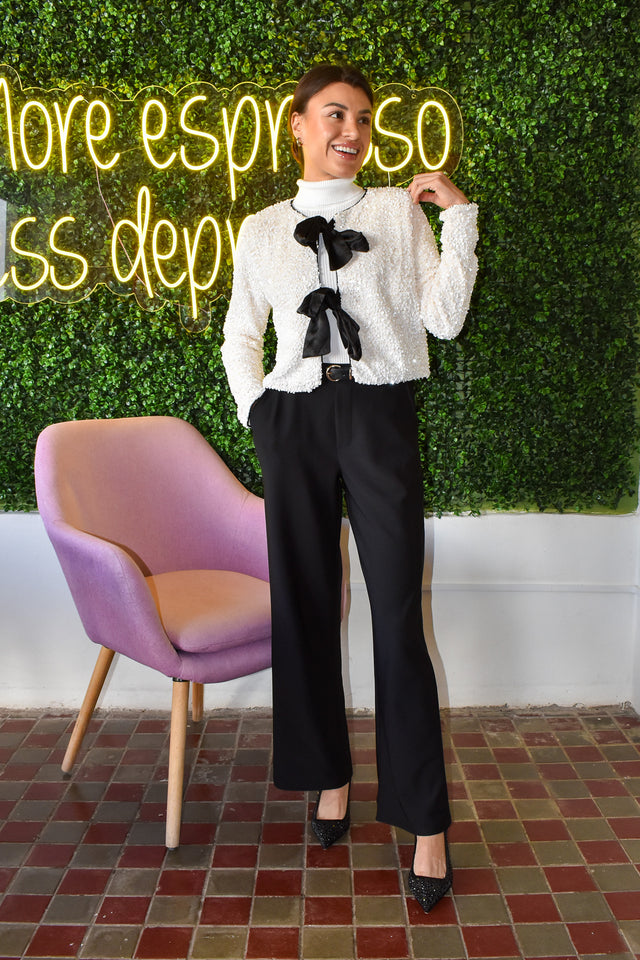 SACO LENTEJUELAS BICOLOR