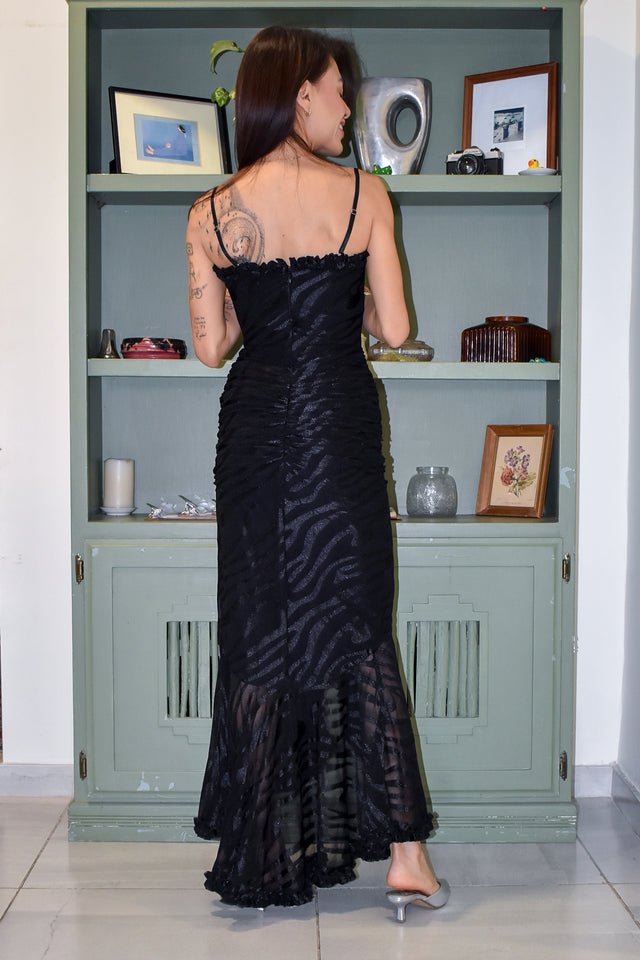 VESTIDO TERCIOPELO CON ESTAMPADO