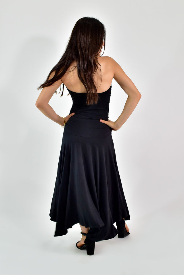 VESTIDO STRAPLESS LARGO