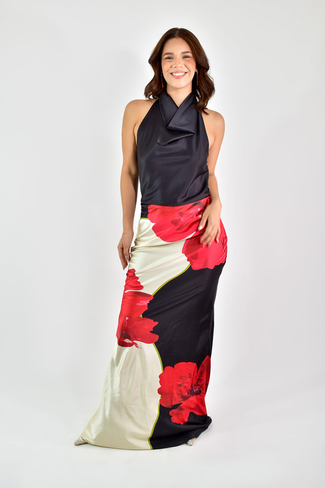 VESTIDO HALTER ESTAMPADO