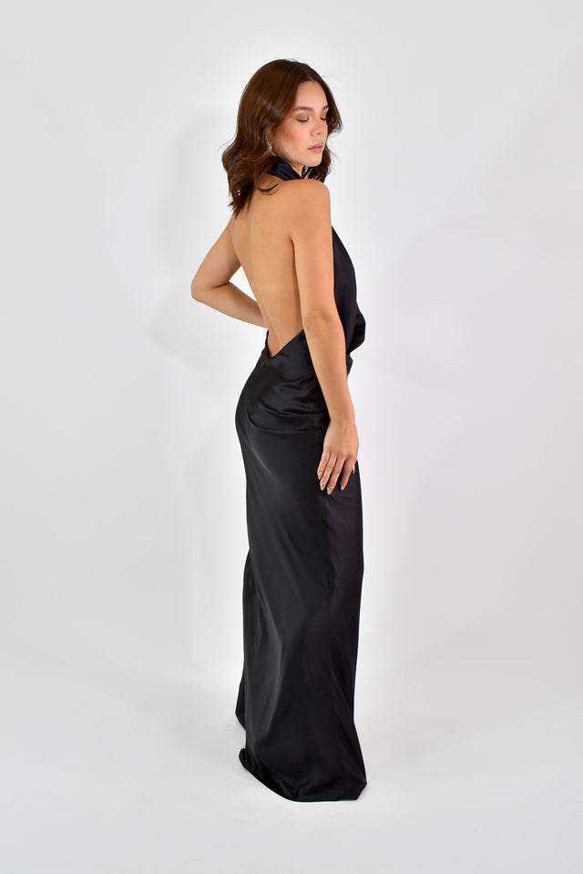VESTIDO HALTER DRAPEADO