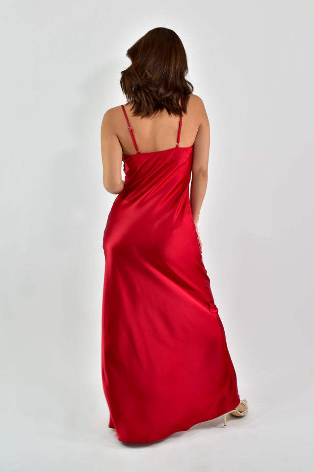 VESTIDO SATINADO MIXTO