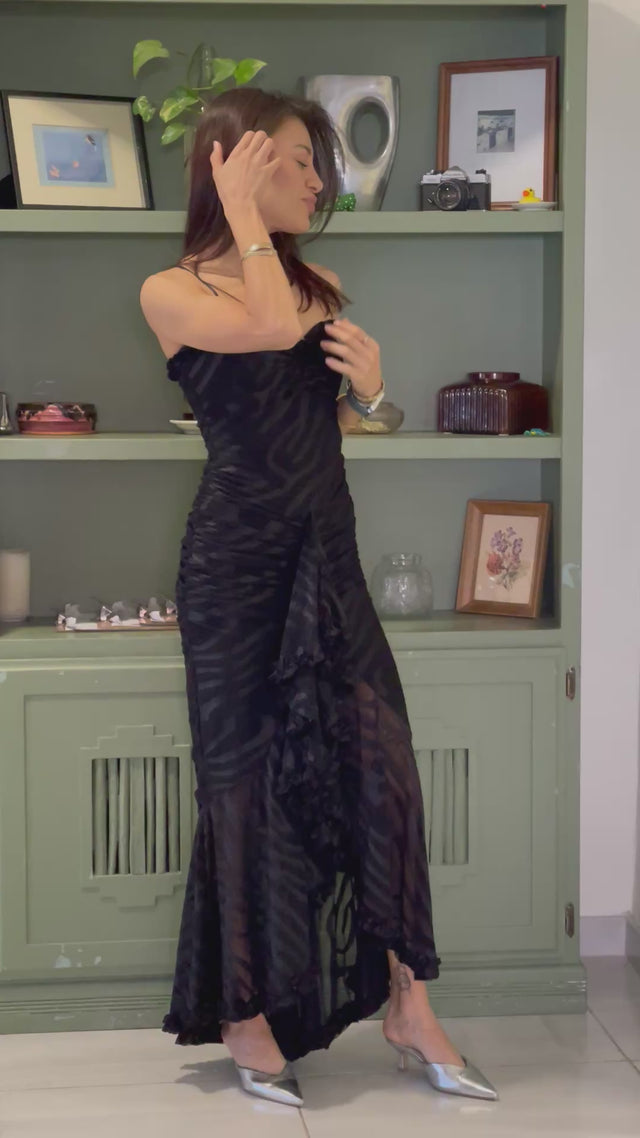 VESTIDO TERCIOPELO CON ESTAMPADO